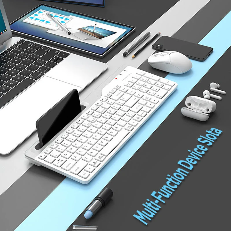UPERFECT 15.6 Zoll Wireless Bluetooth Keyboard Full Size Four Devices Switch