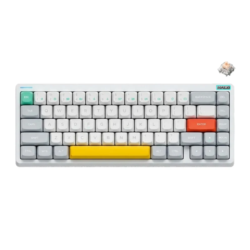 NuPhy Halo65 V2-IO High-Profile Wireless Mechanical Keyboard - Ionic White (Blush Max Switch)
