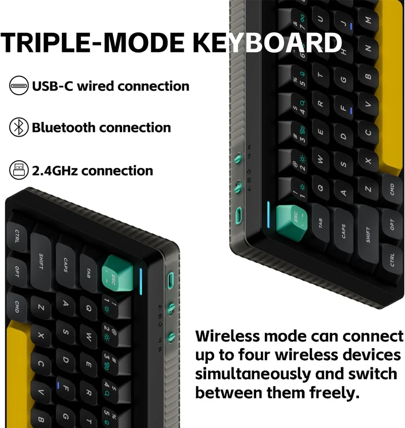 NuPhy Halo65 V2-IO High-Profile Wireless Mechanical Keyboard - Obsidian Black (Blush Max Switch)