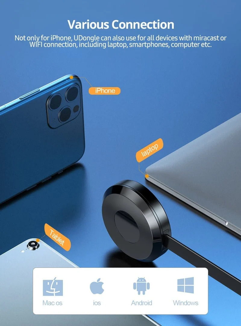 UAdapter - Miracast iPhone, Android, Universal-Dongle