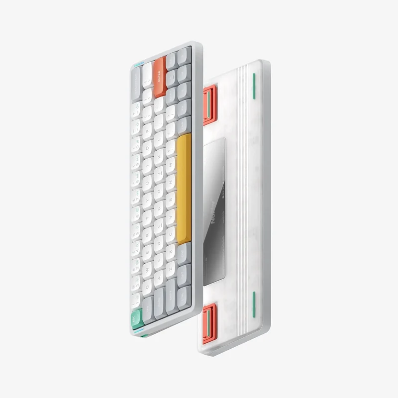 NuPhy Air60 V2 QMK/VIA Low-Profile Wireless Mechanical Keyboard - Ionic White (Brown 2.0 Switch)