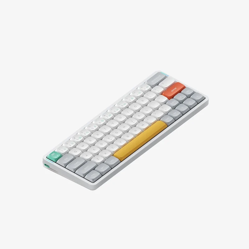 NuPhy Air60 V2 QMK/VIA Low-Profile Wireless Mechanical Keyboard - Ionic White (Brown 2.0 Switch)