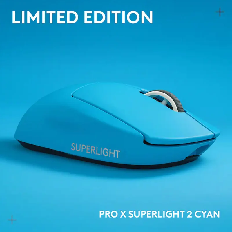 Logitech Pro X Superlight 2 Wireless Gaming Mouse (Cyan) (910-007696)