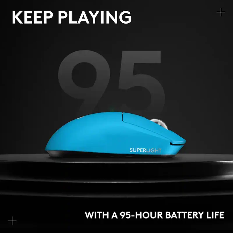 Logitech Pro X Superlight 2 Wireless Gaming Mouse (Cyan) (910-007696)
