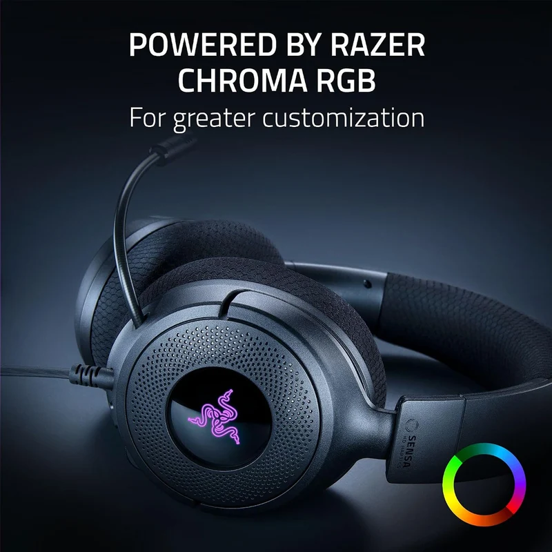 Razer Kraken V4 X Sensa HD Haptics Wired Gaming Headset (Black)
