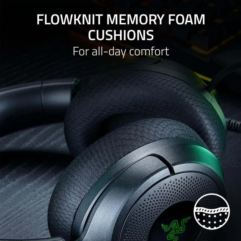 Razer Kraken V4 X Sensa HD Haptics Wired Gaming Headset (Black)