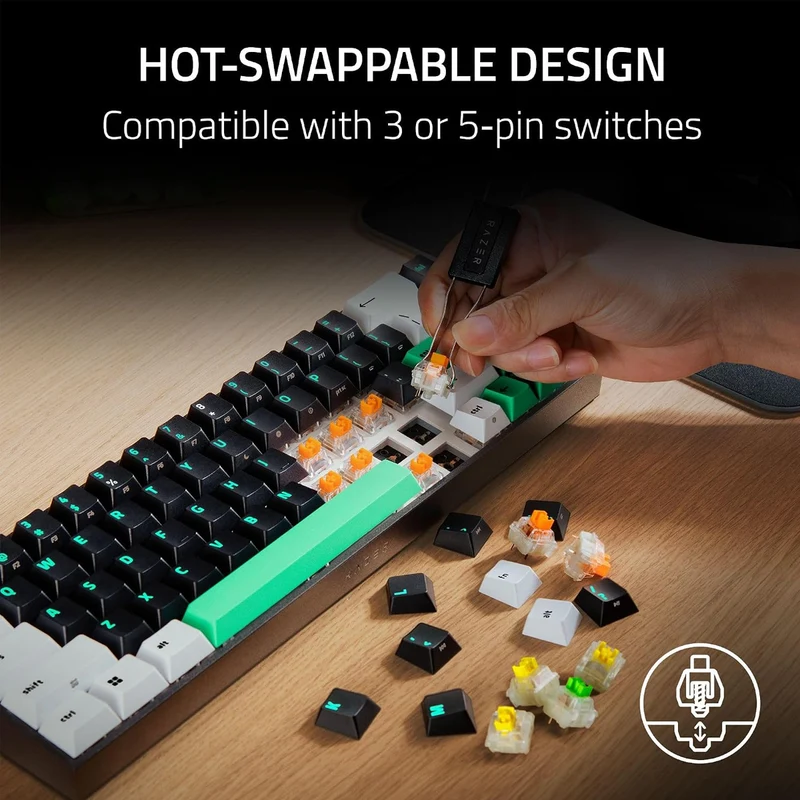 Razer Reclusa X Mini 65% Enthusiast Mechanical Gaming Keyboard