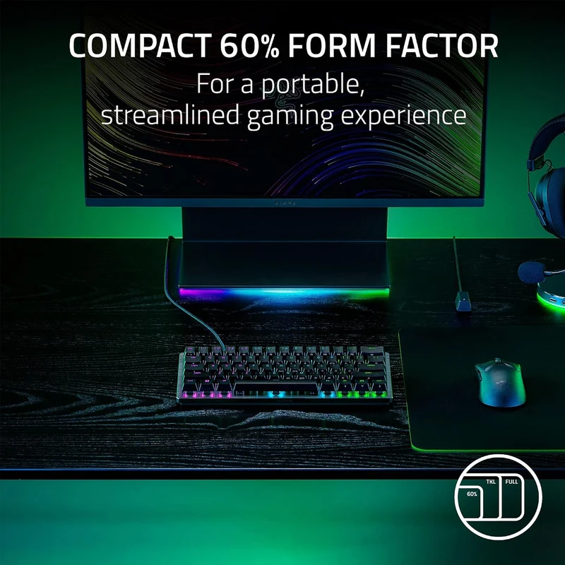 Razer Huntsman V3 Pro Mini 8KHz 60% Analog Optical Esports Keyboard (Black)