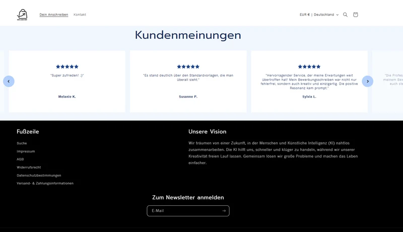 Der Bewerbungs - Shop - Projekt #93