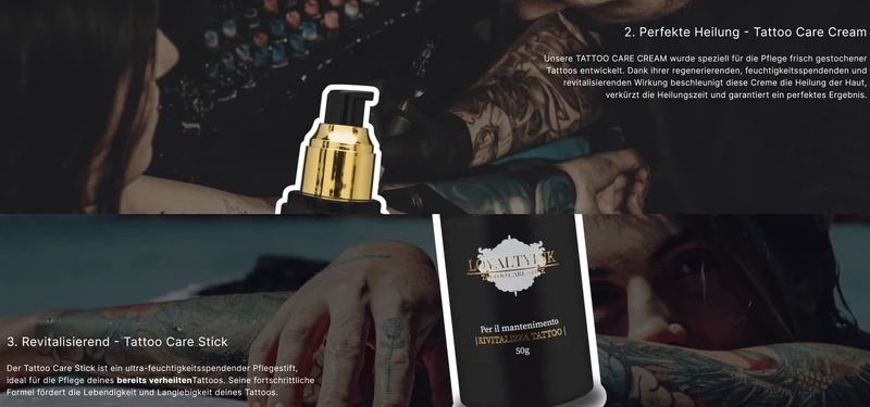 Der Tattoo Pflege Shop - Projekt #214