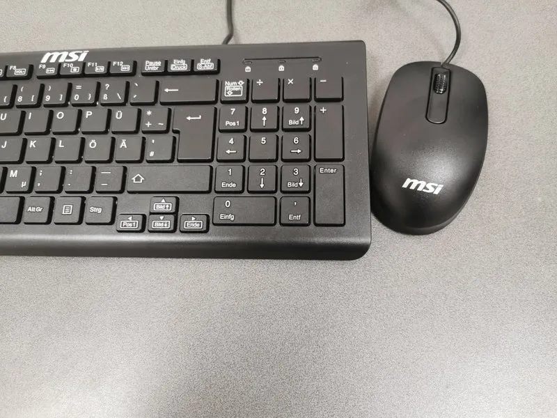 MSI Tastatur- und Maus-Set Combo USB, Schwarz