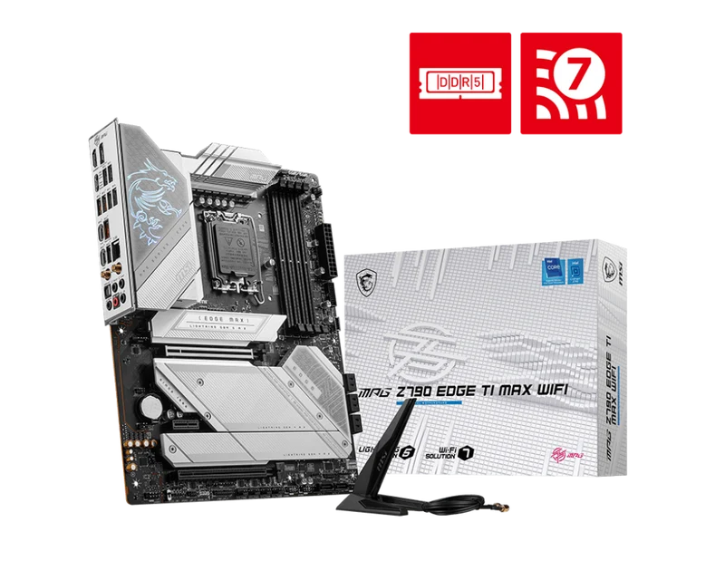 MSI MPG Z790 EDGE TI MAX WIFI – LGA 1700 ATX Gaming-Mainboard mit DDR5, Wi-Fi 7 & PCIe 5.0