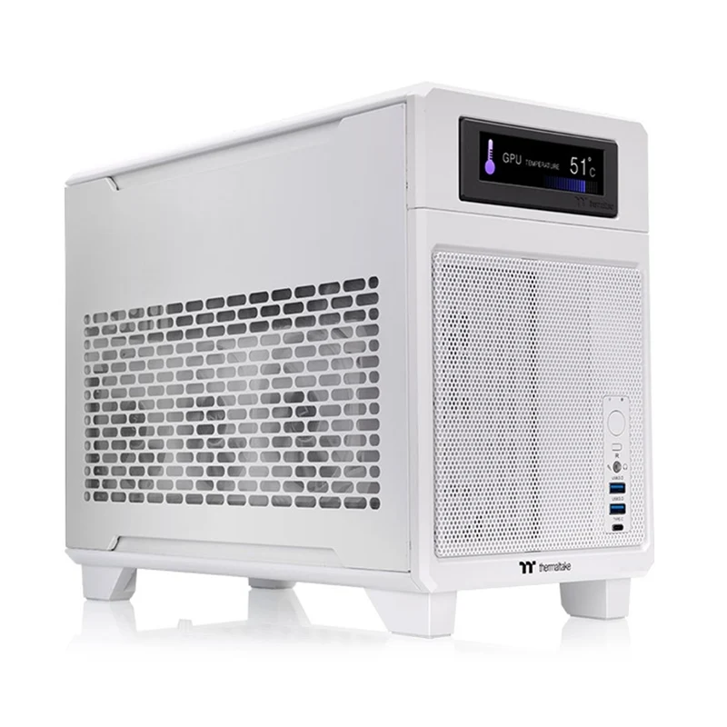 Thermaltake TR100 Mini-ITX Mini Tower PC Case (Black, Snow) (CA-11A-00S1NN-00, CA-11A-00S6NN-00)
