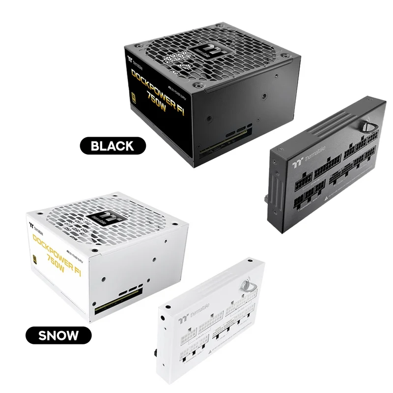 Thermaltake Dockpower FI 750W 80+ Gold Fully Modular Power Supply (Black, Snow Ed.) (PS-DCP-0750FNFAGU-2, PS-DCP-0750FNFAGU-S)