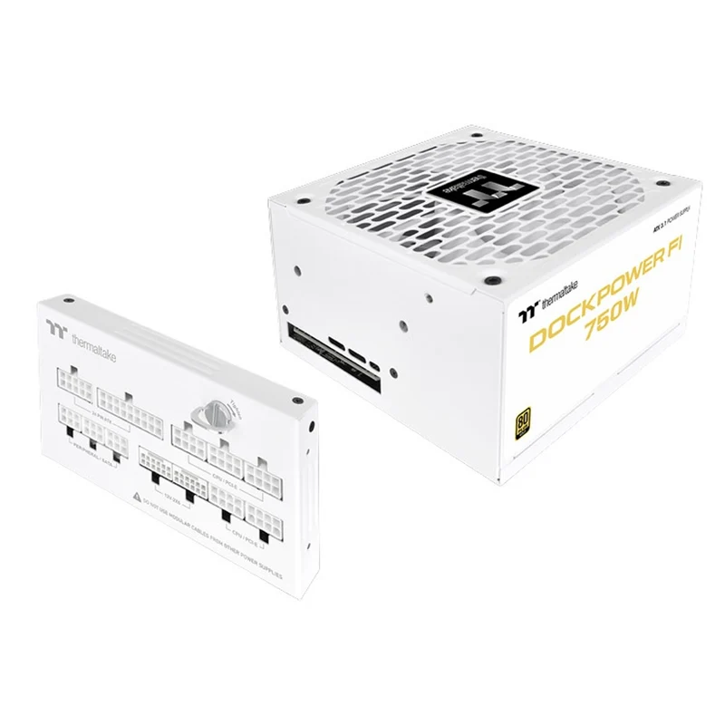 Thermaltake Dockpower FI 750W 80+ Gold Fully Modular Power Supply (Black, Snow Ed.) (PS-DCP-0750FNFAGU-2, PS-DCP-0750FNFAGU-S)