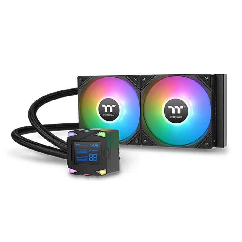 Thermaltake LA240-S ARGB Sync AIO Liquid Cooler with 2.4" Segment LCD (CL-W461-PL12SW-A)