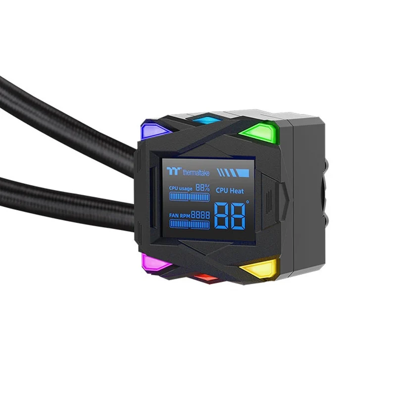 Thermaltake LA240-S ARGB Sync AIO Liquid Cooler with 2.4" Segment LCD (CL-W461-PL12SW-A)