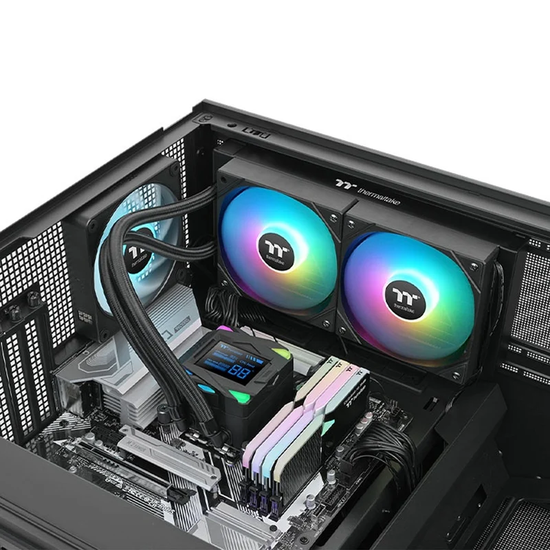 Thermaltake LA240-S ARGB Sync AIO Liquid Cooler with 2.4" Segment LCD (CL-W461-PL12SW-A)