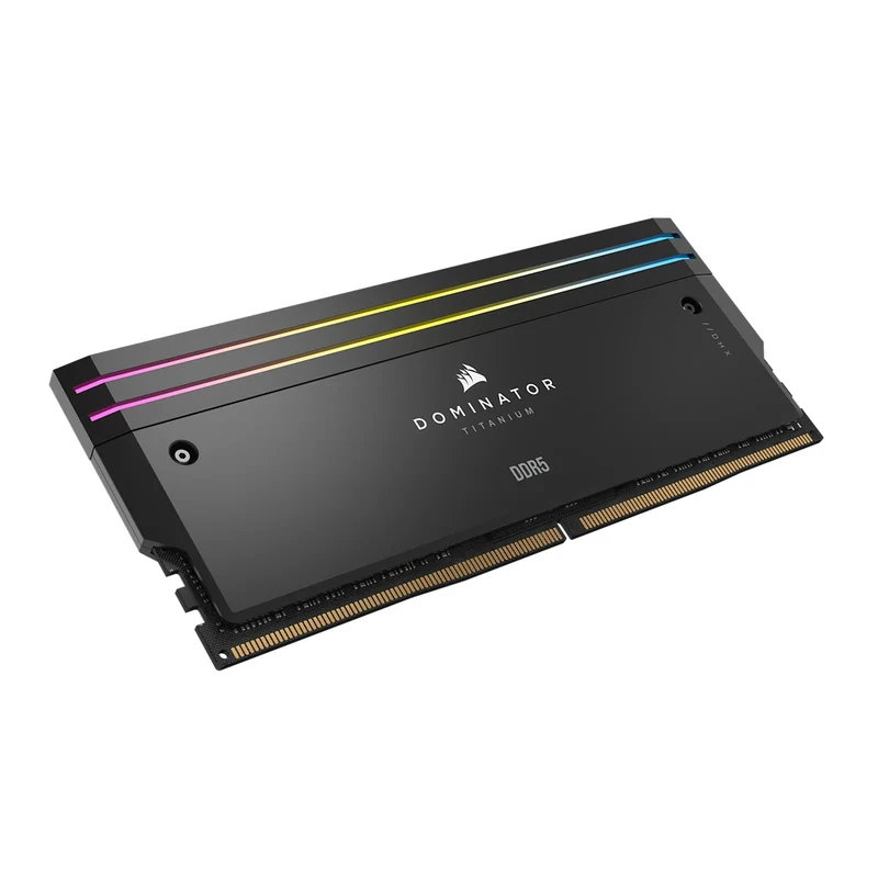 Corsair Dominator Titanium RGB 64GB(2x32GB) DDR5 DRAM Up To 6400MT/s CL32 Intel XMP Memory Kit (Black) (CMP64GX5M2B6400C32)
