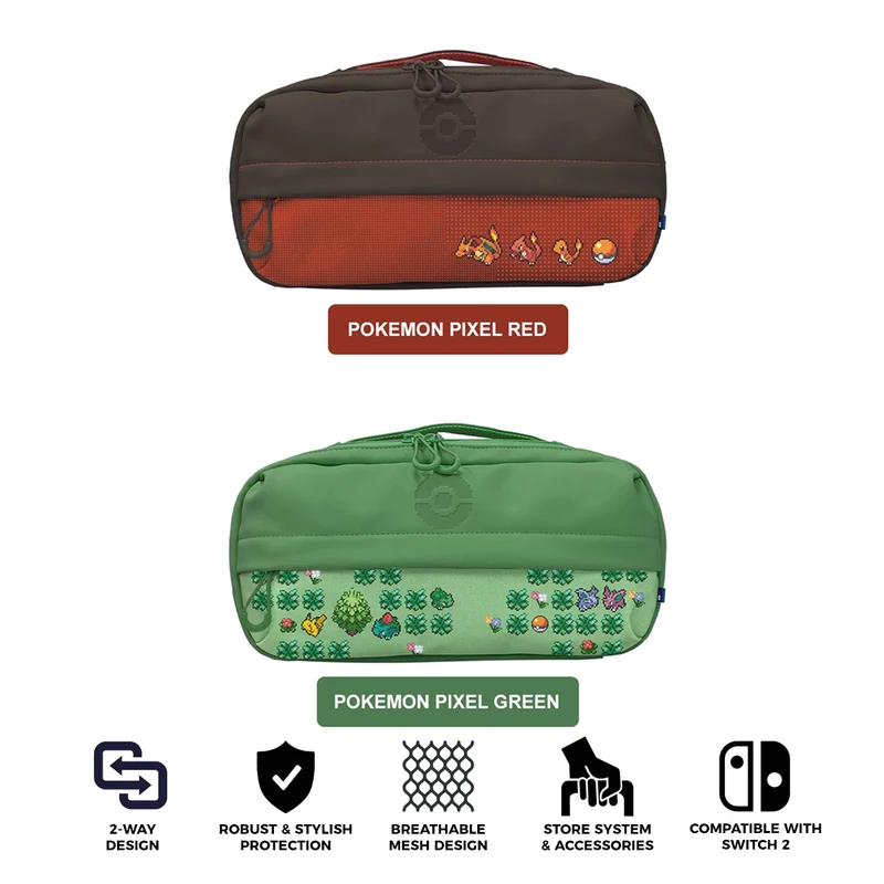 Hori Adventure Pack for Nintendo Switch 2 (Pokemon Pixel Red, Pokemon Pixel Green) (NSX-190A, NSX-216A)