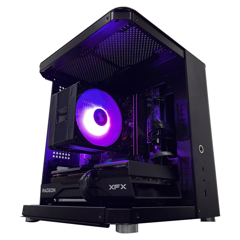Aurora S TK-1 Black Desktop Gaming PC | AMD Ryzen 7 8700F | 16GB (2x8GB) RAM | 1TB SSD | RX 9060 XT | Steam OS