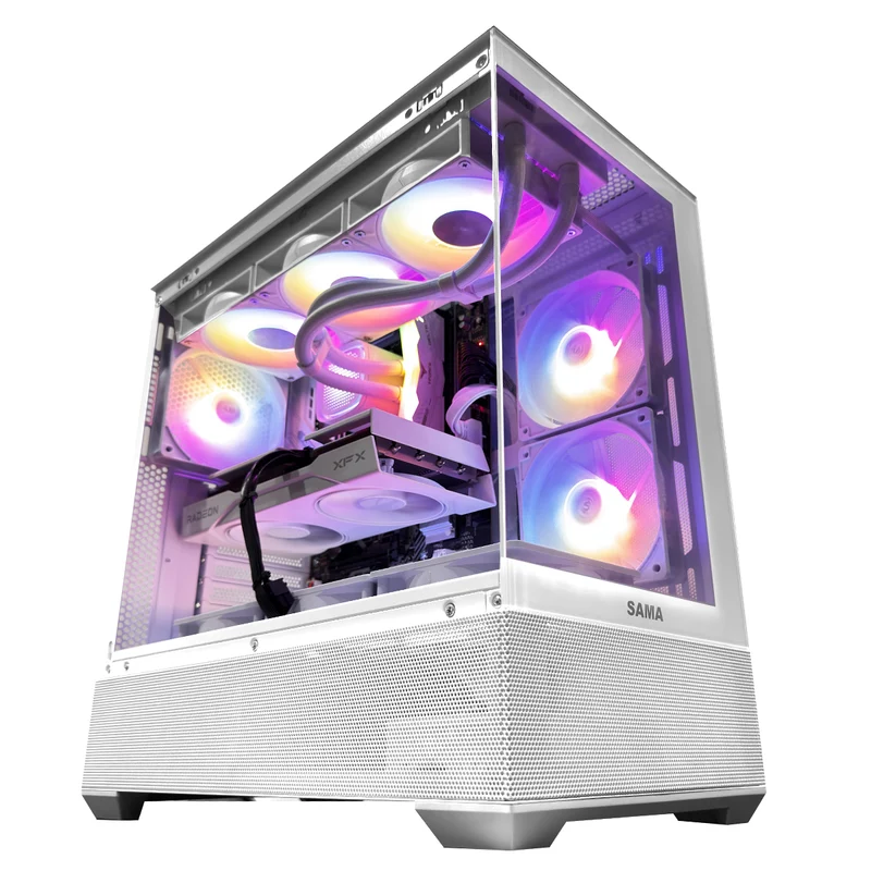 Sophos V40 White Desktop Gaming PC | AMD Ryzen 7 7800X3D | 32GB (2x16GB) RAM | 1TB SSD | RX 9060 XT | Windows 11 Pro