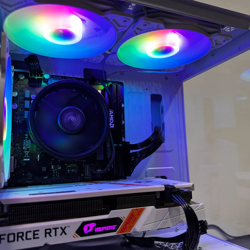 Alpha Reyna White Desktop Gaming PC | AMD Ryzen 5 5500 | 16GB (2x8GB) RAM | 512GB SSD | RTX 3050 | Windows 11 Pro