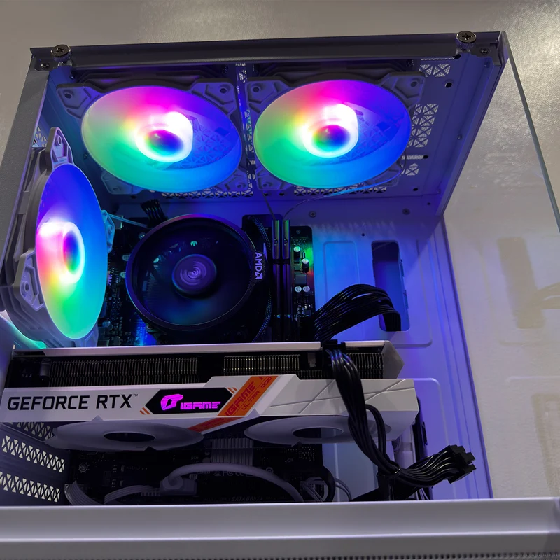 Alpha Reyna White Desktop Gaming PC | AMD Ryzen 5 5500 | 16GB (2x8GB) RAM | 512GB SSD | RTX 3050 | Windows 11 Pro
