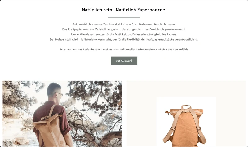 Der Papierrucksack Shop - Projekt #162
