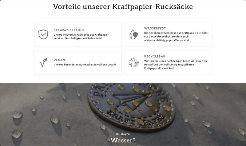 Der Papierrucksack Shop - Projekt #162