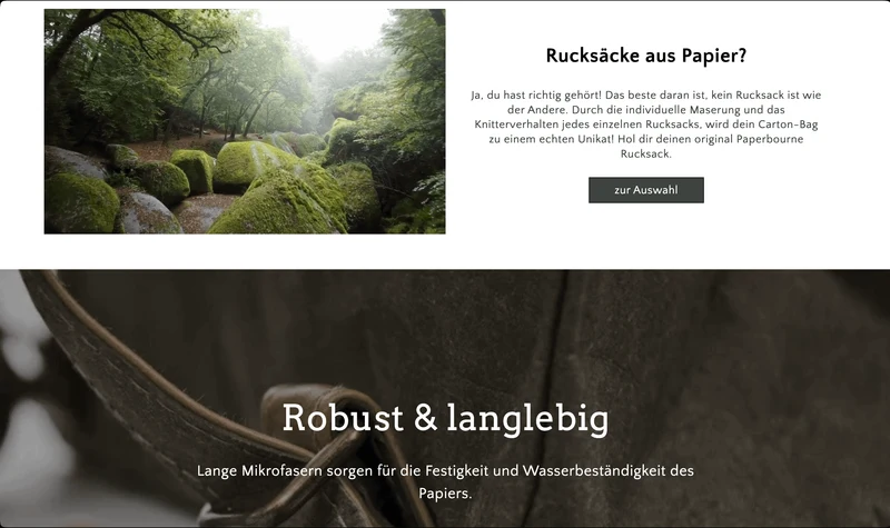 Der Papierrucksack Shop - Projekt #162