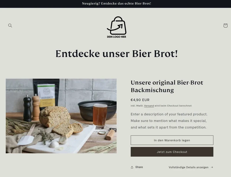 Bierbrot Shop - Projekt #159