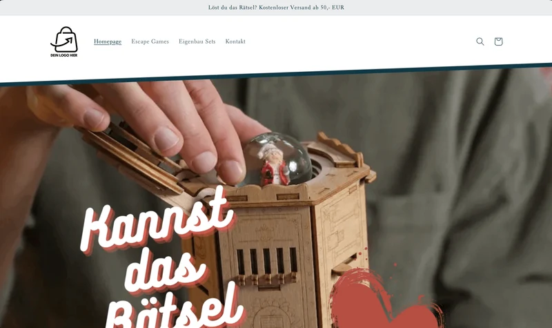 Escape Game aus Holz Shop - Projekt #158