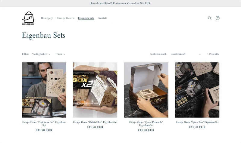 Escape Game aus Holz Shop - Projekt #158