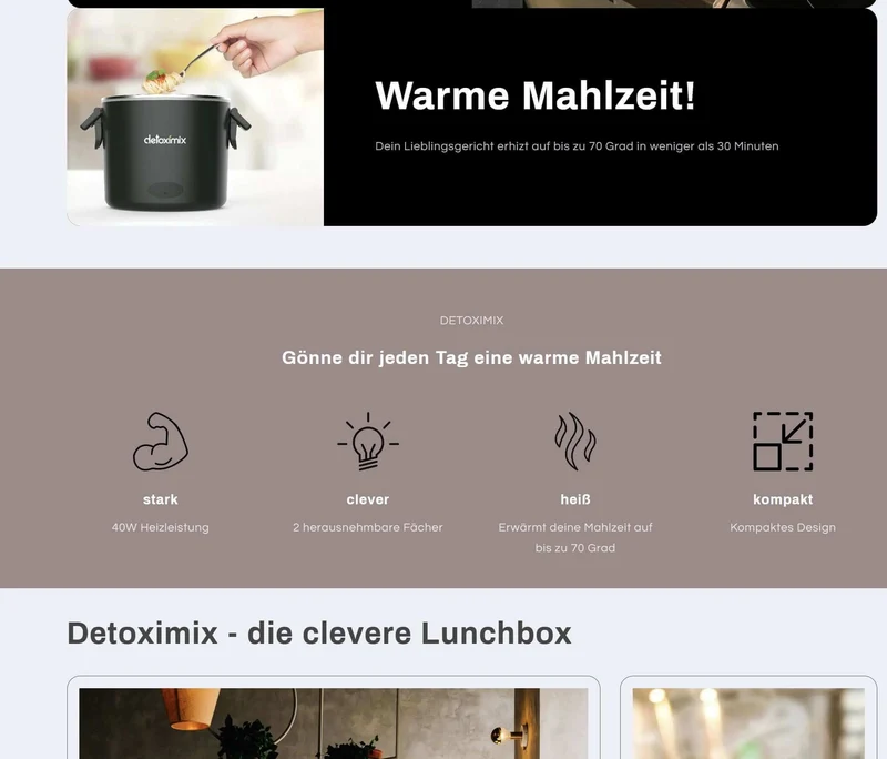 Selbstwärmende Tupperdosen Shop - Projekt #156