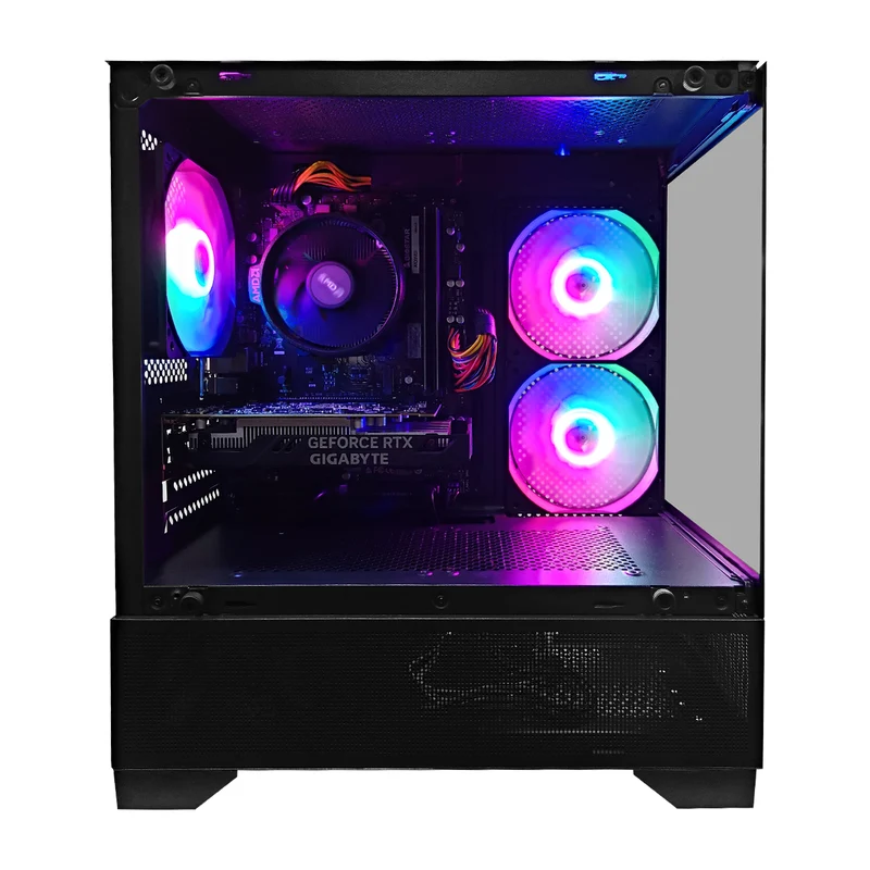 Alpha Eris Black Desktop Gaming PC | AMD Ryzen 5 5500 | 16GB (2x8GB) RAM | 512GB SSD | RTX 3050 | Windows 11 Pro