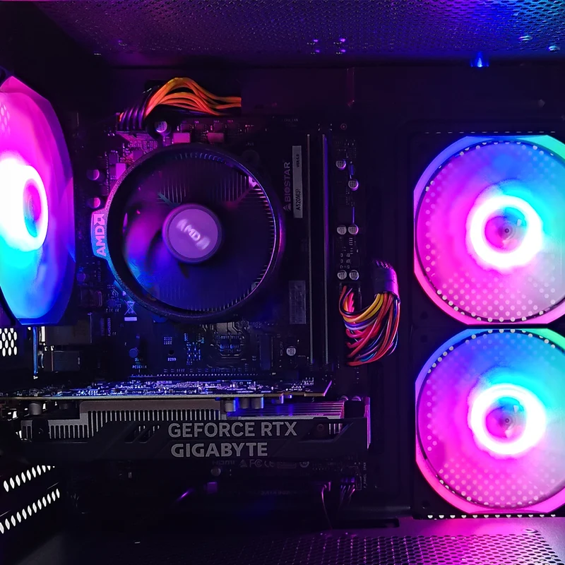 Alpha Eris Black Desktop Gaming PC | AMD Ryzen 5 5500 | 16GB (2x8GB) RAM | 512GB SSD | RTX 3050 | Windows 11 Pro