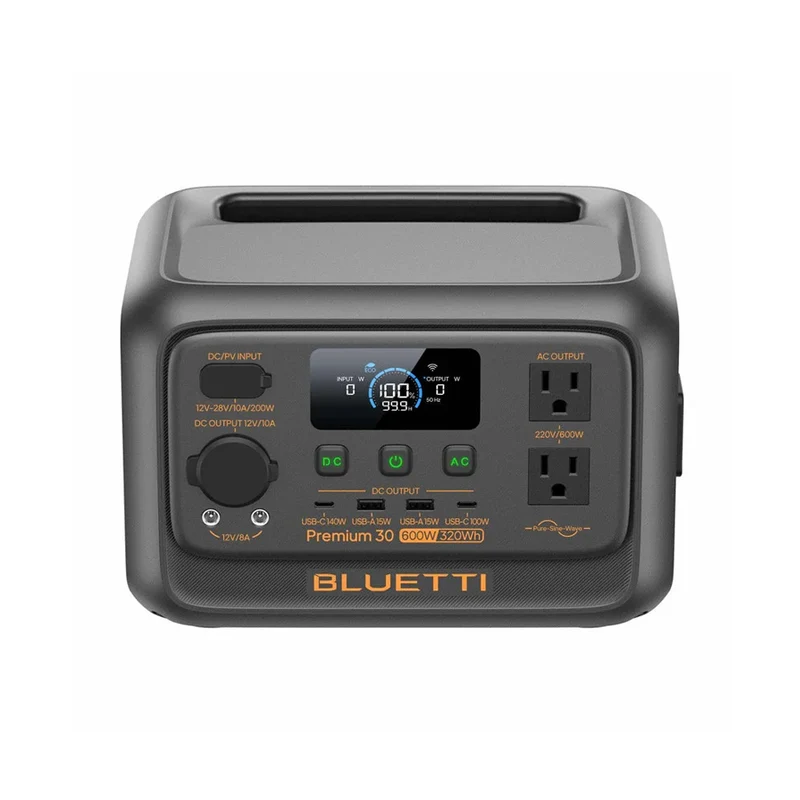 BLUETTI Premium 30 V2 Portable Power Station | 320Wh LiFePO4 Battery | 600W AC Output & 140W USB-C PD