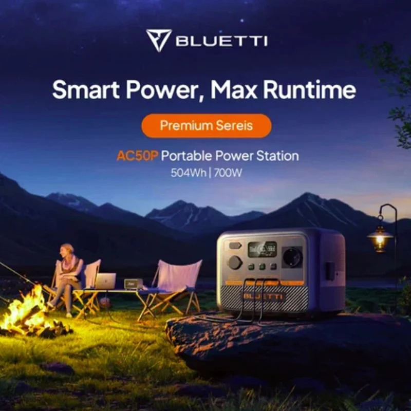 BLUETTI AC50P Portable Power Station | 504Wh LiFePO4 Battery | 700W AC Output & Turbo Charging