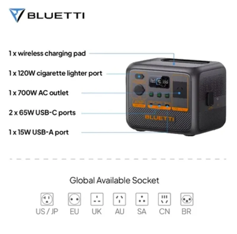 BLUETTI AC50P Portable Power Station | 504Wh LiFePO4 Battery | 700W AC Output & Turbo Charging
