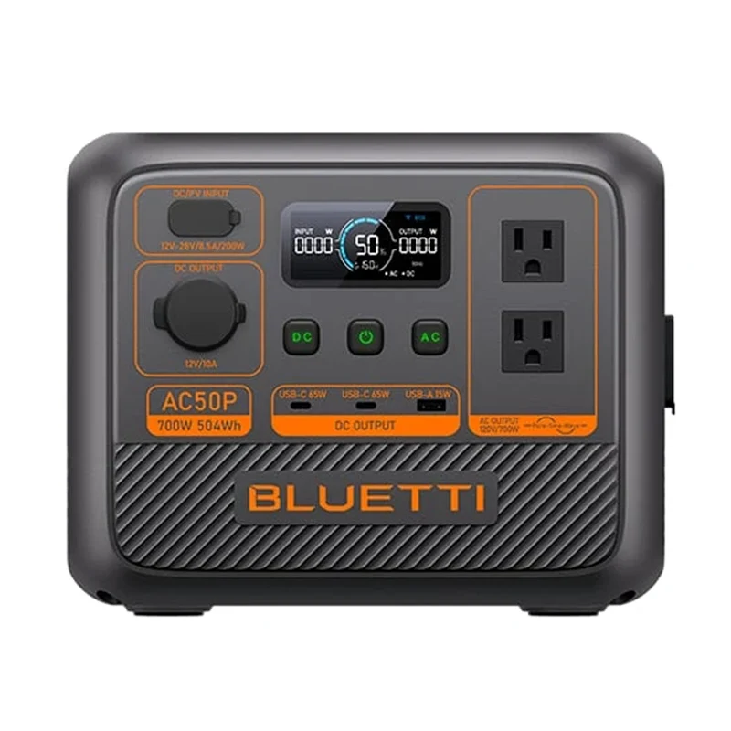 BLUETTI AC50P Portable Power Station | 504Wh LiFePO4 Battery | 700W AC Output & Turbo Charging