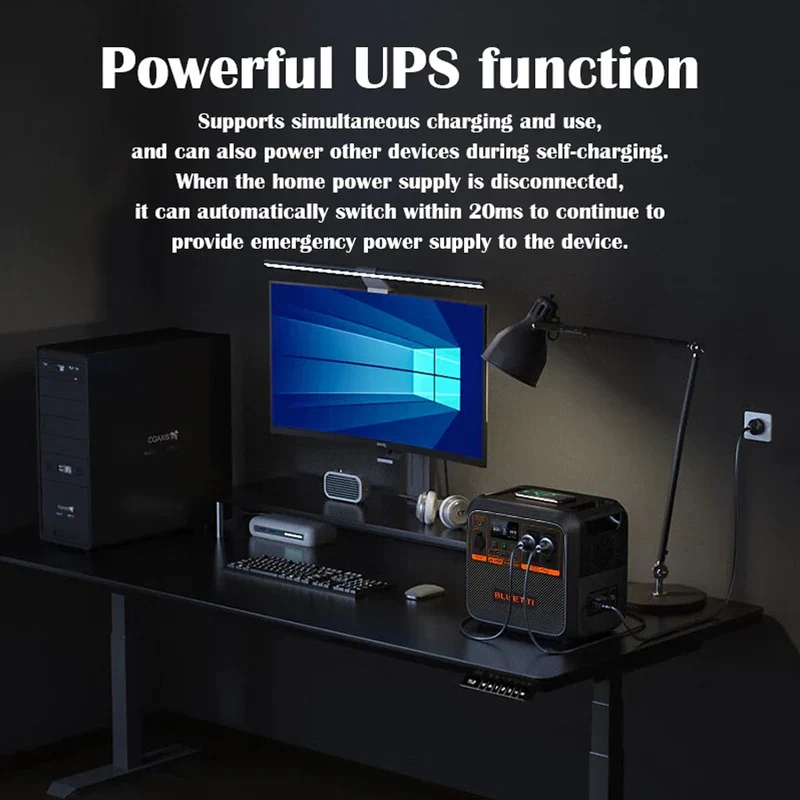 BLUETTI AC180P Portable Power Station | 1440Wh LiFePO4 Battery | 1800W AC Output & 1440W Turbo Charging