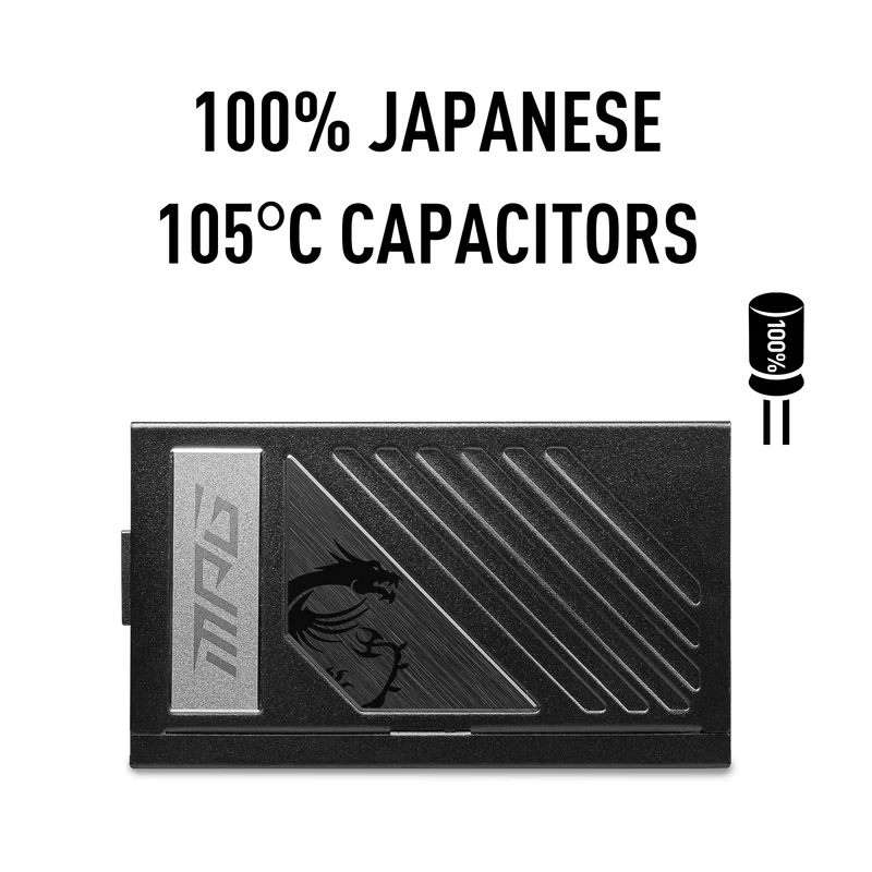 MSI Desktop PC Netzteil ATX 1000Watt 80 Plus Gold MPG A1000G PCIE5