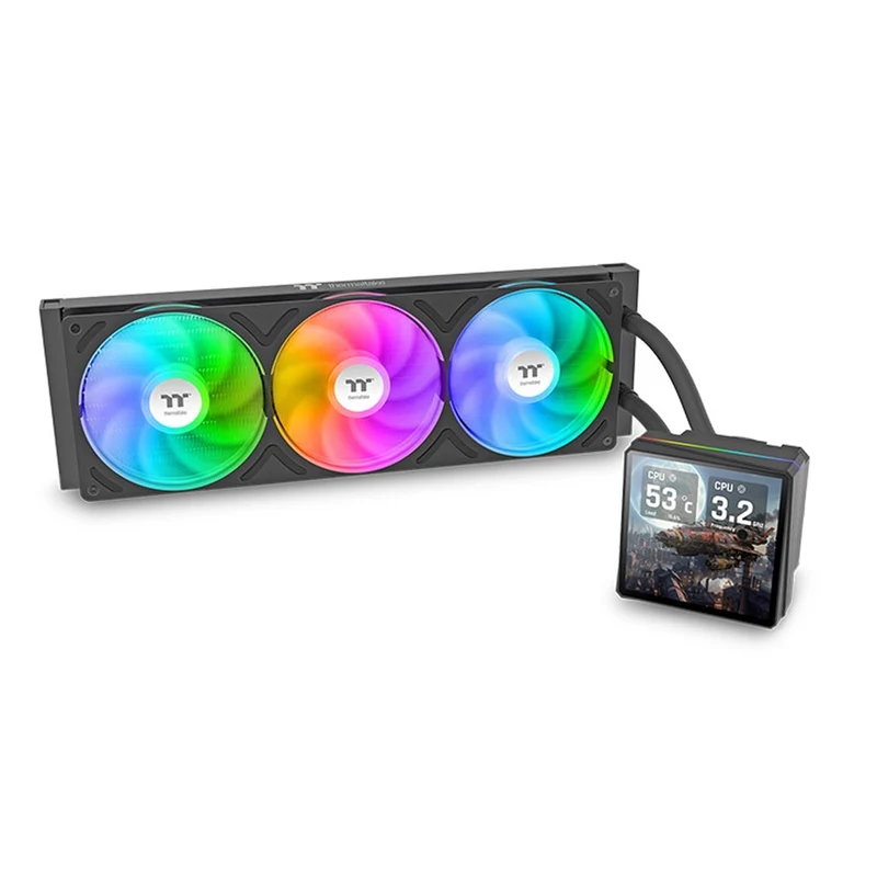 Thermaltake TH360 V3 Ultra ARGB Sync AIO Liquid Cooler with 3.95" LCD Display (Black, Snow Ed. ) (CL-W474-PL12SW-A, CL-W476-PL12SW-A)