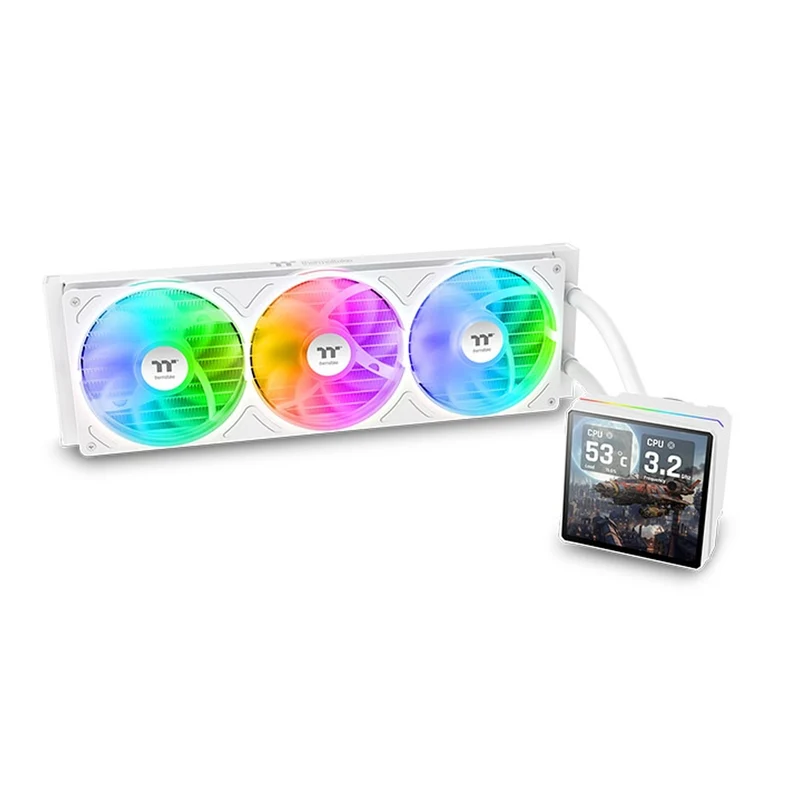 Thermaltake TH360 V3 Ultra ARGB Sync AIO Liquid Cooler with 3.95" LCD Display (Black, Snow Ed. ) (CL-W474-PL12SW-A, CL-W476-PL12SW-A)