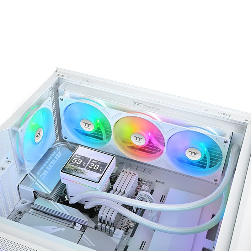 Thermaltake TH360 V3 Ultra ARGB Sync AIO Liquid Cooler with 3.95" LCD Display (Black, Snow Ed. ) (CL-W474-PL12SW-A, CL-W476-PL12SW-A)