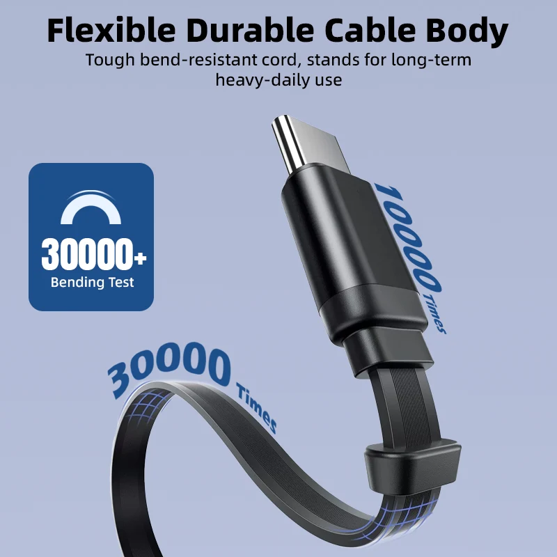 Vyvylabs Elegant Retractable Type-C to Type-C Cable 240W (Black, White) (VCRM-BK, VCRM-WH)