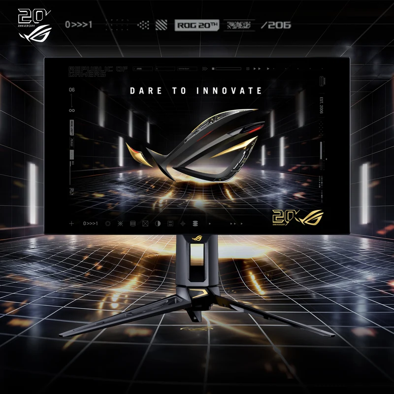 ASUS ROG Swift OLED PG27AQWP-G 27" QHD (2560x1440) Dual Mode (QHD 540Hz or HD 720Hz) 0.02ms GTG WOLED Gaming Monitor with Tilt/ Height/ Swivel and Pivot Adjustment (Edition 20)