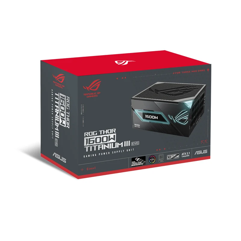 ASUS ROG THOR 1600W Titanium III EVO ATX 3.1 80+ Titanium Gaming Power Supply (ROG Equalizer)