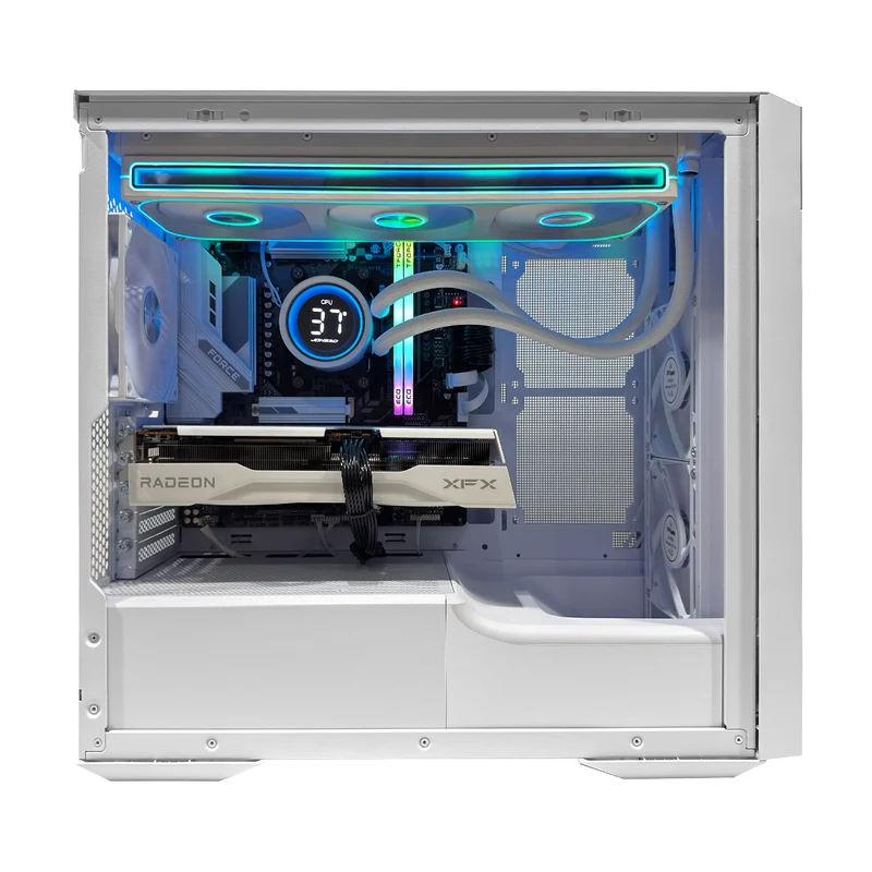 Sophos Alloy Silver White Desktop Gaming PC | AMD Ryzen 7 7800X3D | 32GB (2x16GB) RAM | 1TB SSD | RX 9060 XT | Windows 11 Pro